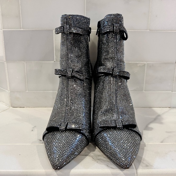 INC Womens International Concepts Shoes Inc Isauria Stiletto Booties Rhinestone - Picture 4 of 8